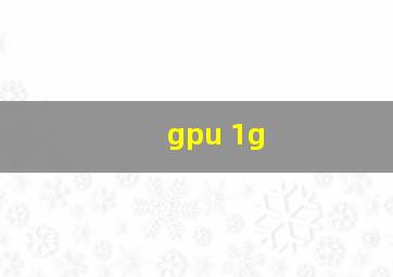 gpu 1g